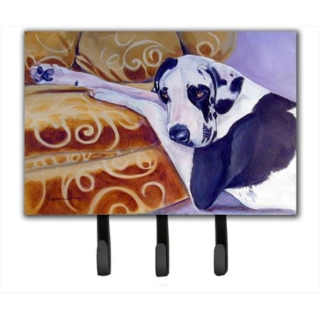 Carolines Treasures Carolines Treasures 7162TH68 Harlequin Natural Great Dane Leash Holder Or Key Hook 7162TH68